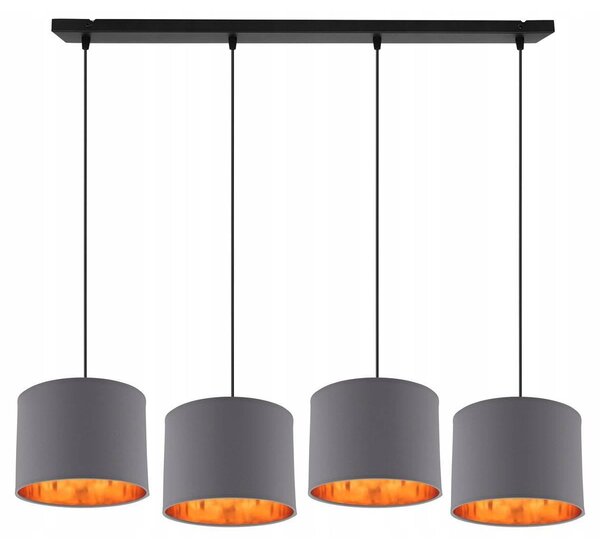 Závesné svietidlo Shade, 4x textilné tienidlo (mix 6 farieb), g