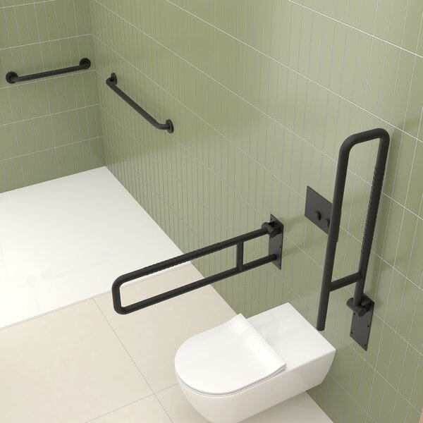 Nimco Nerezové madlo lomené 600 mm - BMLC 906060-90, čierne