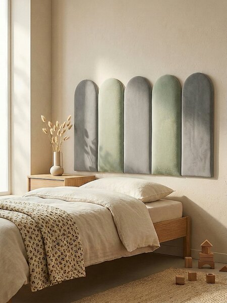 Sinsay - Čalúnené nástenné panely 5 pack - bledozelená