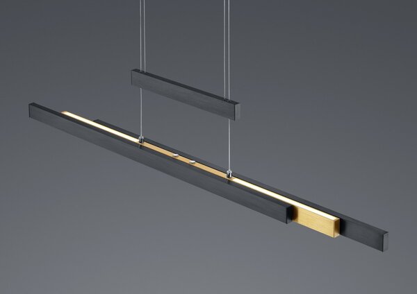 Trio 375310502 LED závesné stropné svietidlo Trajan 1x45W | 5300lm | 2700-5000K - nastaviteľná výška a šírka, funkcia 4level touch, čierna
