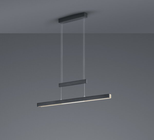 Trio 375310502 LED závesné stropné svietidlo Trajan 1x45W | 5300lm | 2700-5000K - nastaviteľná výška a šírka, funkcia 4level touch, čierna