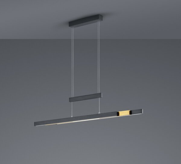 Trio 375310502 LED závesné stropné svietidlo Trajan 1x45W | 5300lm | 2700-5000K - nastaviteľná výška a šírka, funkcia 4level touch, čierna