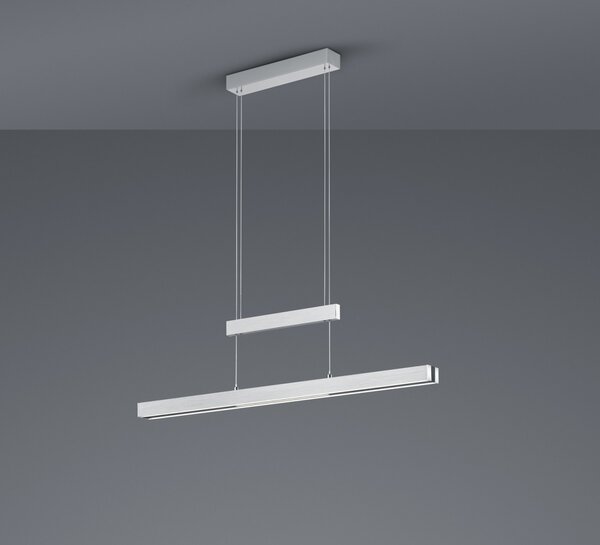 Trio 375310505 LED závesné stropné svietidlo Trajan 1x45W | 5300lm | 2700-5000K - nastaviteľná výška a šírka, funkcia 4level touch, hliník