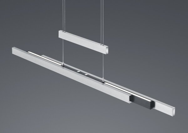 Trio 375310505 LED závesné stropné svietidlo Trajan 1x45W | 5300lm | 2700-5000K - nastaviteľná výška a šírka, funkcia 4level touch, hliník