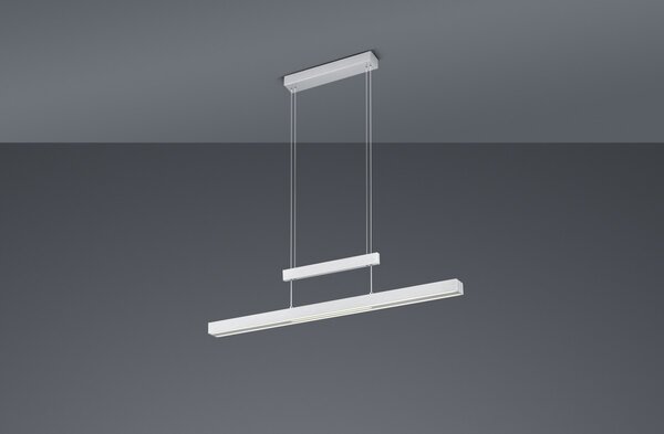 Trio 375310507 LED závesné stropné svietidlo Trajan 1x42W + 2x6W | 5000L | 2700-5000K | IP20 - 3 fázový stmievač na tele, nastavenie teploty osvetlenia, nastaviteľná šírka aj výška, stmievateľné, horné / dolné osvetlenie, nikel