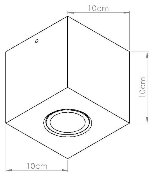 Stropné svietidlo Quad, 1x béžové betónové tienidlo