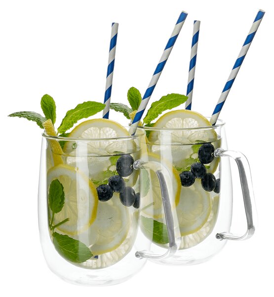 KONDELA Termo pohár na čaj, kakao, mlieko, set 2 ks, 480 ml, HOTCOLDER TYP 26