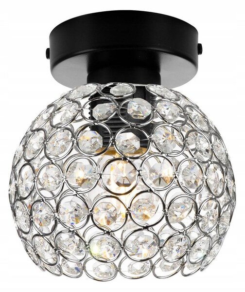 Stropné svietidlo Crystal, 1x strieborné krištáľové tienidlo, (výber z 2 farieb konštrukcie)
