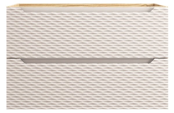 Comad Kúpeľňová skrinka pod umývadlo Ocean Beige 90 béžová/dub olejovaný