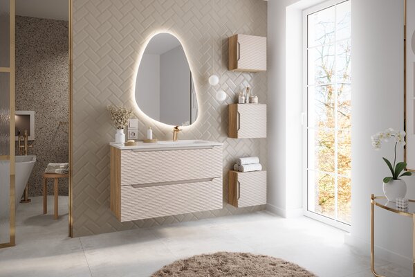 Comad Nábytkové keramické umývadlo s odkladacou plochou GO 2 90CM R DP, 91x46 cm, biela lesklá