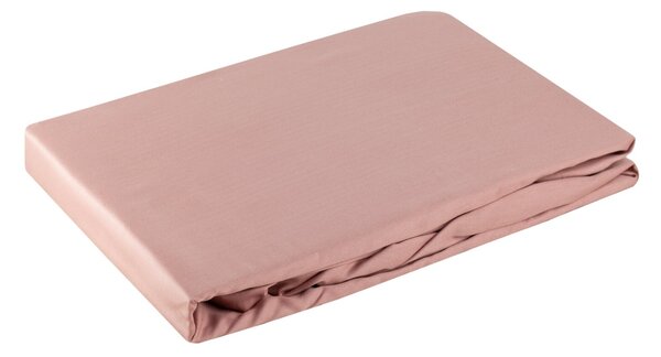 MAKOSATÉNOVÉ PRESTIERADLO NOVA 180X200 CM, VÝŠKA 30 CM PÚDROVO RUŽOVÉ