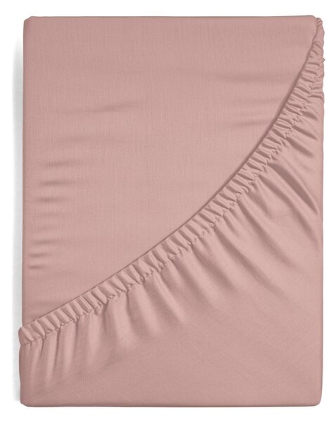MAKOSATÉNOVÉ PRESTIERADLO NOVA 180X200 CM, VÝŠKA 30 CM PÚDROVO RUŽOVÉ