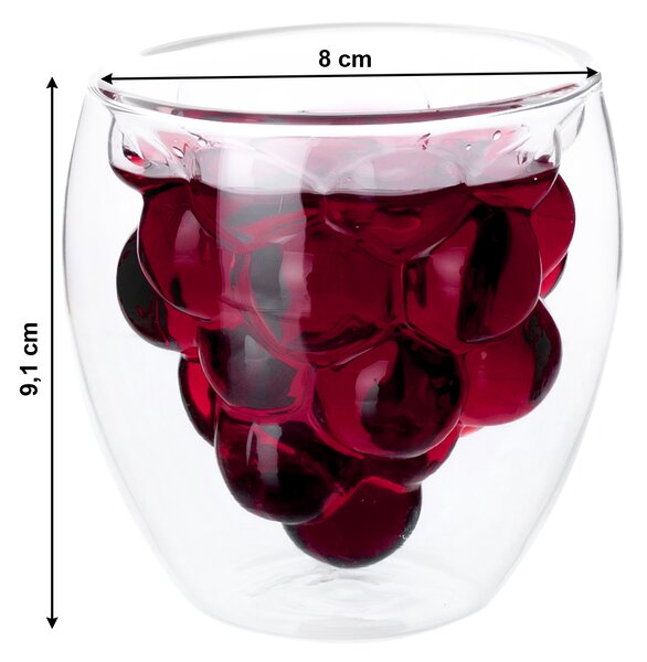 KONDELA Termo poháre na víno a vodu, set 2 ks, 180 ml, HOTCOLDER TYP 28