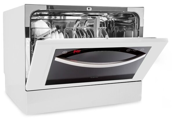 Klarstein Havasia UV 6 Luminance, umývačka riadu, UV svetlo, 1380 W, sklenená predná časť, voľne stojaca