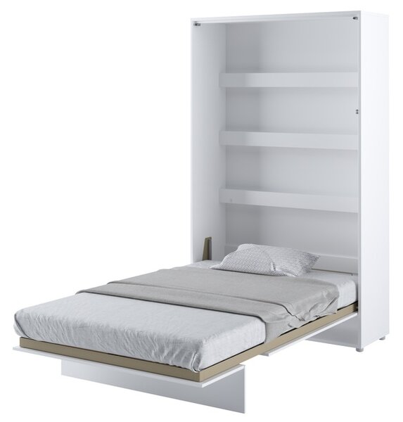 Jednolôžková sklápacia posteľ BED CONCEPT 1 biela/vysoký lesk, 120x200 cm