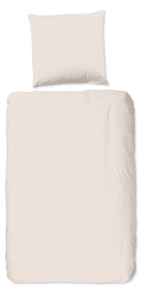 Béžové bavlnené obliečky na jednolôžko Good Morning Universal, 140 x 220 cm