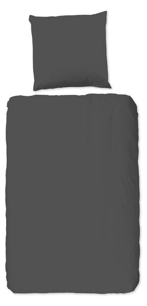 Sivé bavlnené obliečky na jednolôžko Good Morning Universal, 140 x 220 cm