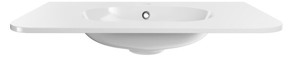 Comad Nábytkové umývadlo z konglomerátu PURE WHITE GLOSS, 80x46 cm, biela lesklá