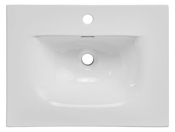 Comad Nábytkové keramické umývadlo SKY 60/DP-8099, 61x46 cm, biela lesklá