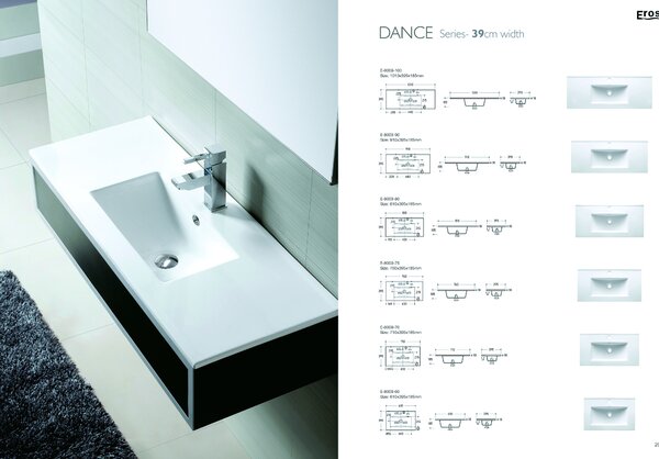 Comad Nábytkové keramické umývadlo UM-2060RB DANCE 60, 62x40 cm, biela lesklá