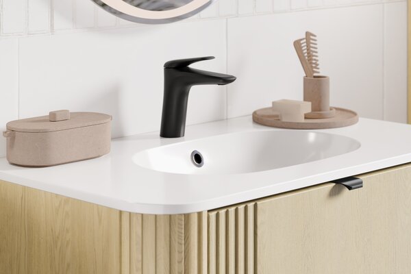 Comad Nábytkové umývadlo z konglomerátu PURE WHITE GLOSS, 80x46 cm, biela lesklá