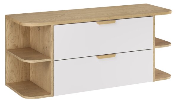 Comad Kúpeľňová skrinka pod doskové umývadlo set Aster White 120 biela/dub cremona