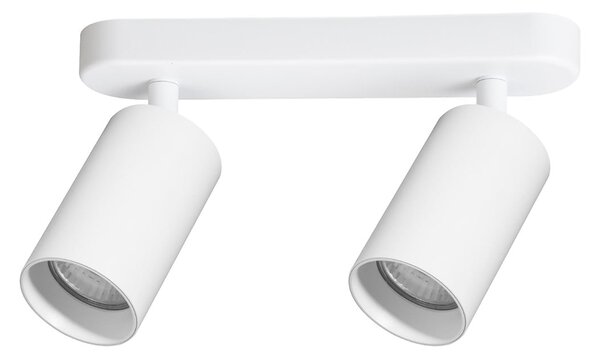 Bodové svietidlo Pipe, 2x biele kovové tienidlo, w