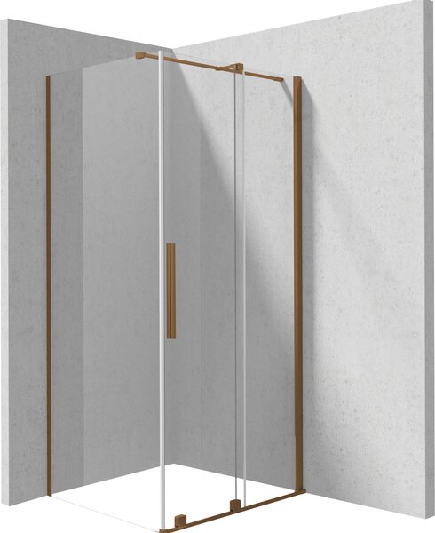 Deante Obdĺžnikový sprchovací kút Prizma 100x80 cm - KPNCP10S08, bronz kartáčovaný - bez vaničky