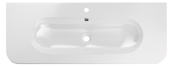 Comad Nábytkové umývadlo z konglomerátu PURE WHITE GLOSS, 120x46 cm, biela lesklá