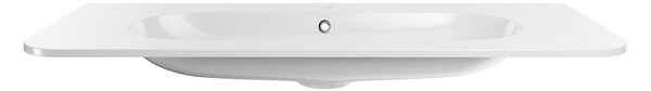 Comad Nábytkové umývadlo z konglomerátu PURE WHITE GLOSS, 120x46 cm, biela lesklá