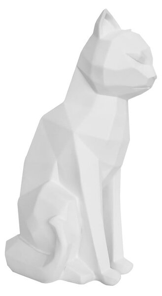 Matne biela soška PT LIVING Origami Cat, výška 29,5 cm