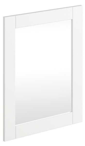 Zrkadlo malé, borovica, farba biela, séria Belluno Elegante, rozmer 75 x 60 cm