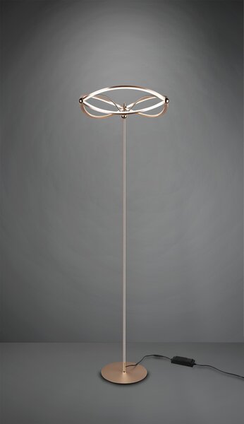 Trio 421210108 LED stojacie svietidlo Charivari 1x31W | 3700lm | 3000K | IP20 - funkcia stmievania, nožný vypínač, mosadz
