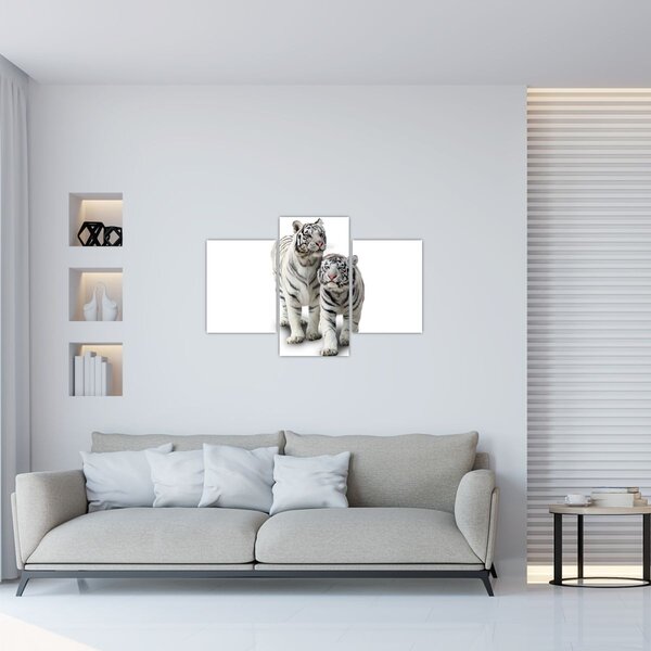 Obraz - Biely tiger (90x60 cm)