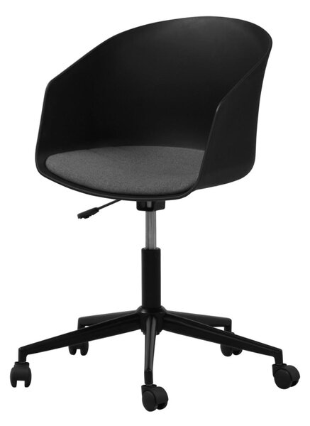 Dizajnová kancelárska stolička Natividad, čierna-šedá