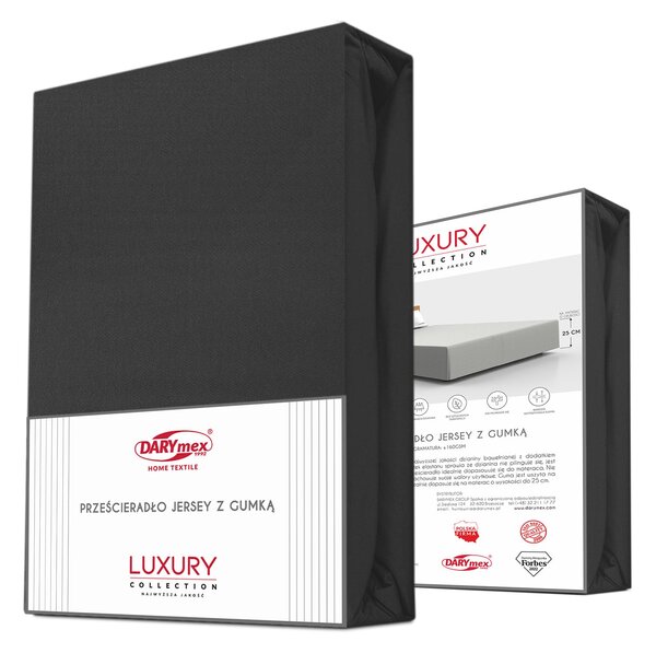 JERSEY PRESTIERADLO 90X200 CM, VÝŠKA 30 CM ČIERNE