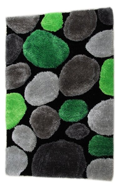 Koberec Pebble Typ 1 120x180 cm - zelená / sivá / čierna