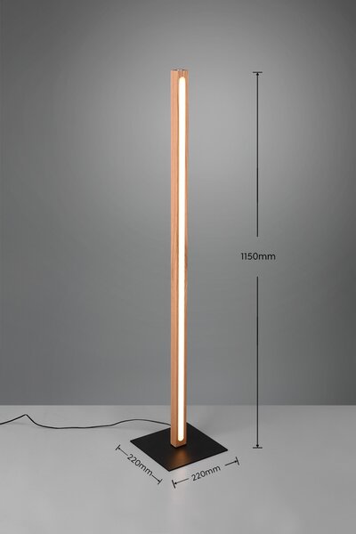 Trio 426410130 LED stojacie svietidlo Bellari 1x20W | 2300lm | 3000K - funkcia 4level switch, drevo