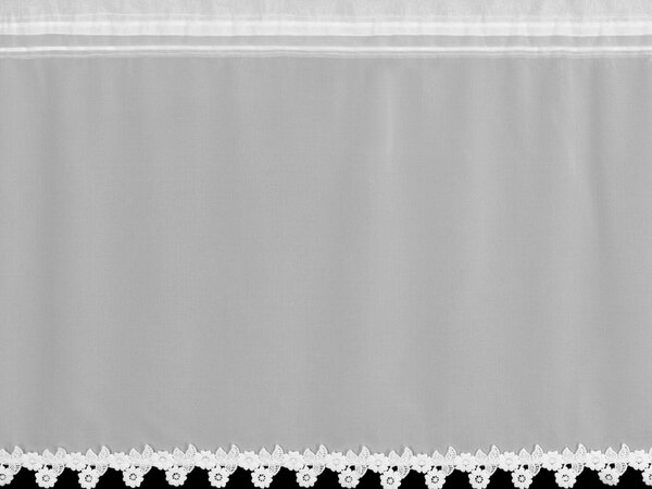 KRÁTKA ZÁCLONA NA PÁSKE LILI 150X60 CM BIELA BT