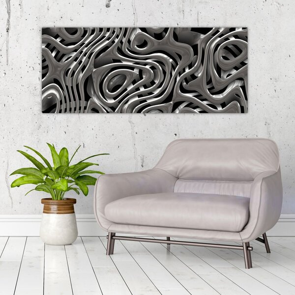 Obraz - Metalická abystrakcia (120x50 cm)