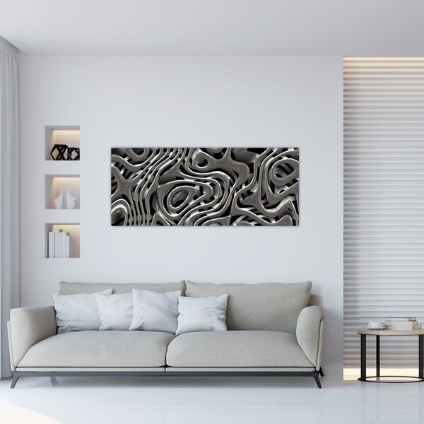Obraz - Metalická abystrakcia (120x50 cm)