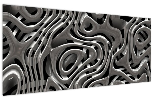 Obraz - Metalická abystrakcia (120x50 cm)