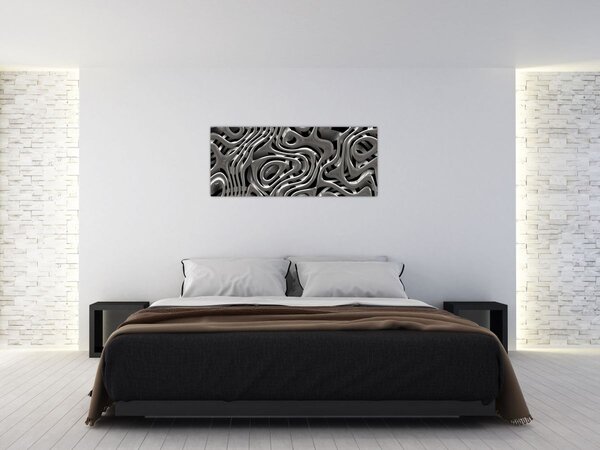 Obraz - Metalická abystrakcia (120x50 cm)