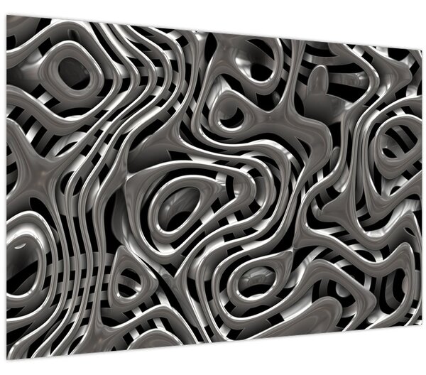 Obraz - Metalická abystrakcia (90x60 cm)