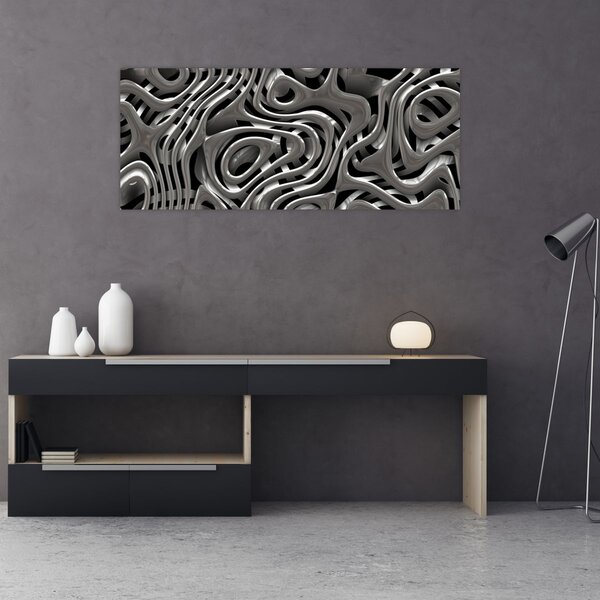 Obraz - Metalická abystrakcia (120x50 cm)