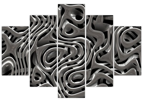Obraz - Metalická abystrakcia (150x105 cm)