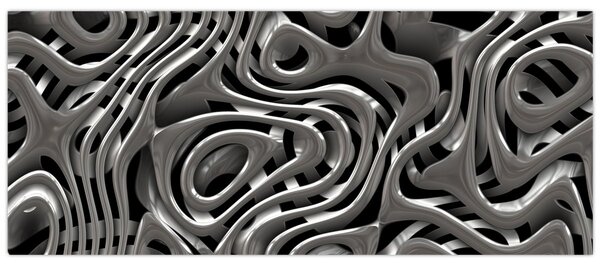 Obraz - Metalická abystrakcia (120x50 cm)