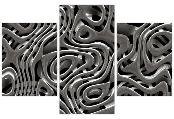 Obraz - Metalická abystrakcia (90x60 cm)