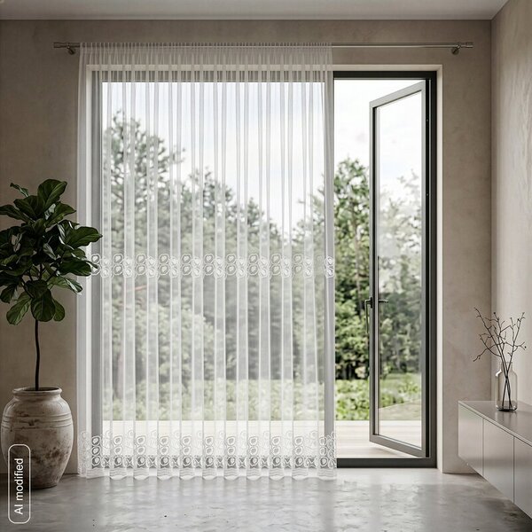 Dekorstudio Záclona INGA s riasiacou páskou 350x250cm - biela
