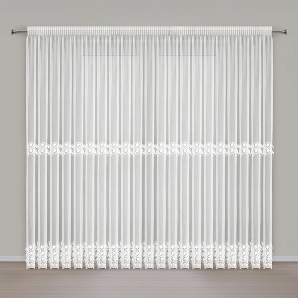 Dekorstudio Záclona INGA s riasiacou páskou 350x250cm - biela